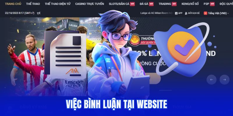 Việc bình luận tại website Cakhia TV